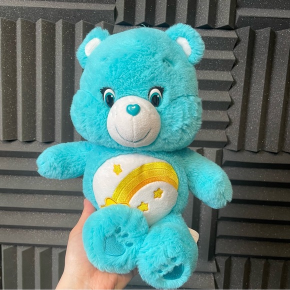Care Bears Other - WISH BEAR Care Bears Plush 2016 Bear 12" Hopeful Heart, Teal / Star CareBear